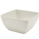 White Melamine Curved Square Bowl 12.5 x 6cm (W x H)