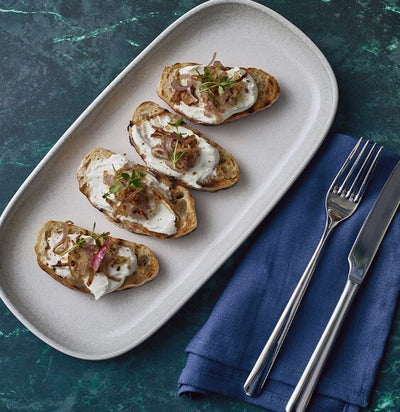 Sereno Porcelain Cirrus Rectangular Platter 30 X 15.5cm (Box Of 6)