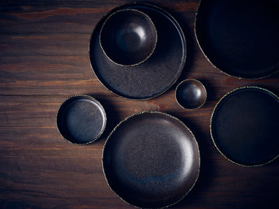 Terra Porcelain Roko Cinder Black Presentation Bowl 20.5cm (Box of 4)