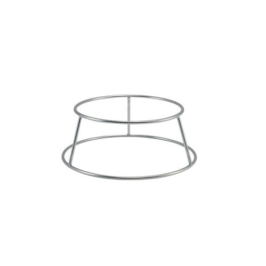 Genware Silver Anti-Slip Round Buffet Riser 10cm
