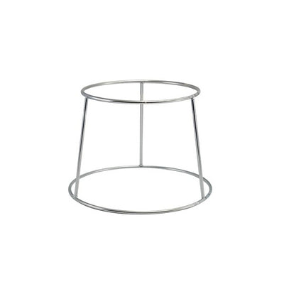 Genware Silver Anti-Slip Round Buffet Riser 18cm