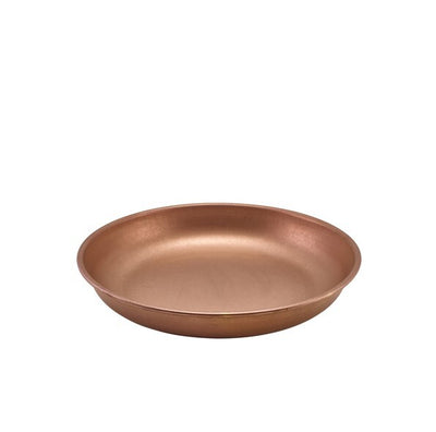 Genware Copper Vintage Steel Coupe Plate 24cm (Box Of 12)