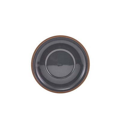 Genware Kava Dark Grey Stoneware Saucer 16cm (Box Of 6)