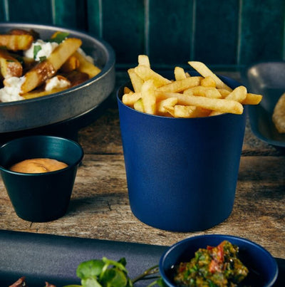 Genware Metallic Blue Serving Cup 8.5 x 8.5cm (Box Of 12)