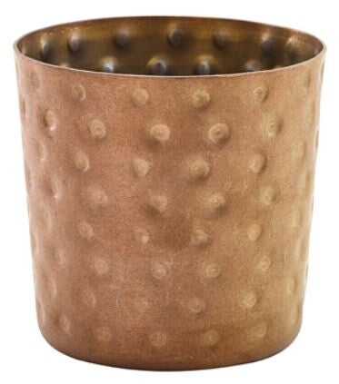 Vintage Steel Hammered Serving Cup Copper 8.5 X 8.5cm 40cl / 14oz (Box Of 12)