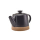 Genware Kava Black Stoneware Teapot 48cl/ 16.8oz (Box Of 6)