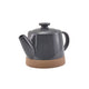 Genware Kava Dark Grey Stoneware Teapot 48cl/ 16.8Oz (Box Of 6)