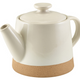 Genware Kava White Stoneware Teapot 48cl/16.8oz (Box Of 6)