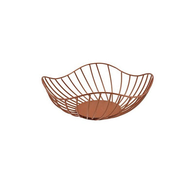 Wire Basket Lotus Leaf Copper 28.5 x 10cm