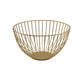 Round Wire Basket Gold 24 x 13cm