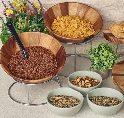 Genware Acacia Wood Bowl 33cm x 12cm