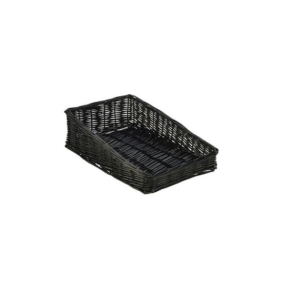 Wicker Display Basket Black 40cm x 25cm x 12cm