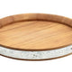 Acacia Wood Zinc Banded Serving Board 24cm x 2.8cm