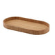 Genware Oval Light Wood Veneer Tray 23 x 11cm