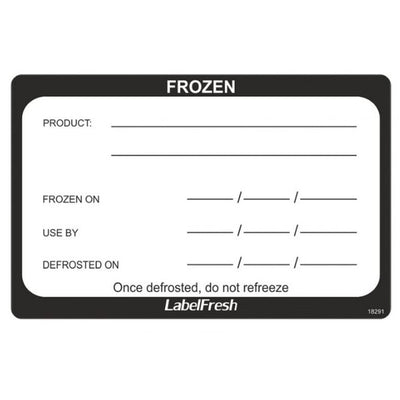 Harfield Removable Warning Label Roll Of 500 - Frozen (801Fro)