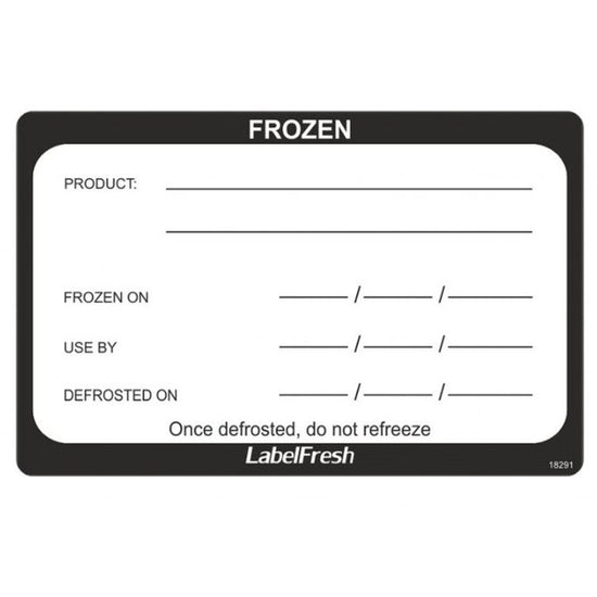 Harfield Removable Warning Label Roll Of 500 - Frozen (801Fro)