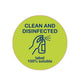 Harfield Removable Clean And Disinfected Round Label Box Of 1000 (820Dis)