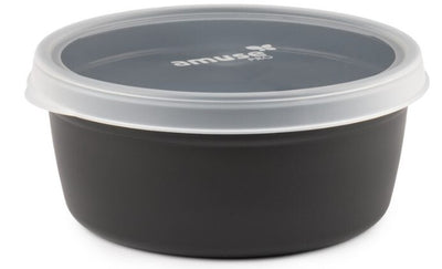 Harfield Black Bowl With Clear Lid 1200ml (A693bla)