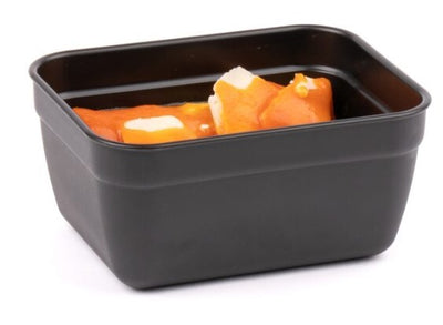 Harfield Black Rectangular Bowl With Clear Lid 400ml (A766bla)