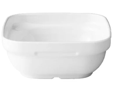 Harfield Polycarbonate Square Bowl White 300ml / 11.7cm x 11.7cm x 4.7cm (130)