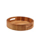 Genware Acacia Wood Round Serving Tray 30cm