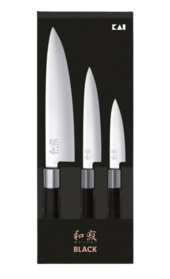 Kai Wasabi 3 Piece Knife Set Black (KAI-67S-300)