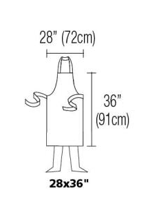 Bib Apron 28" X 36" Cotton With Pocket