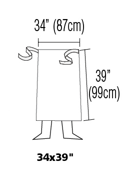 Waist Apron Butchers Stripe 34" X 38"