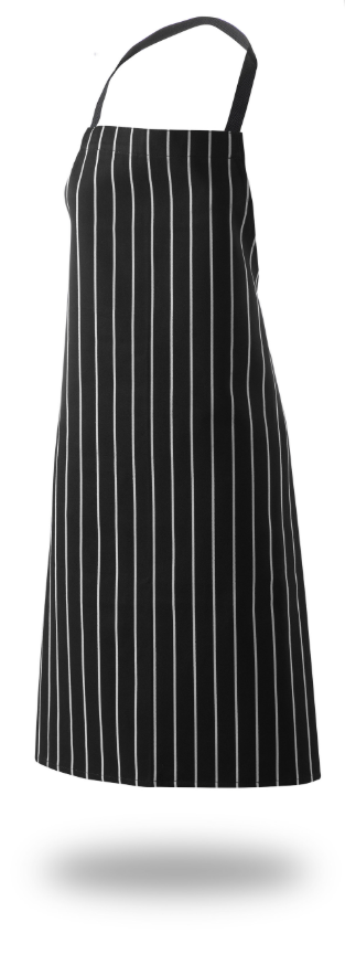 Bib Apron  Butchers Stripe 34" X 33"