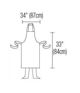 Bib Apron 34" X 33" Poly/Cotton With Pocket