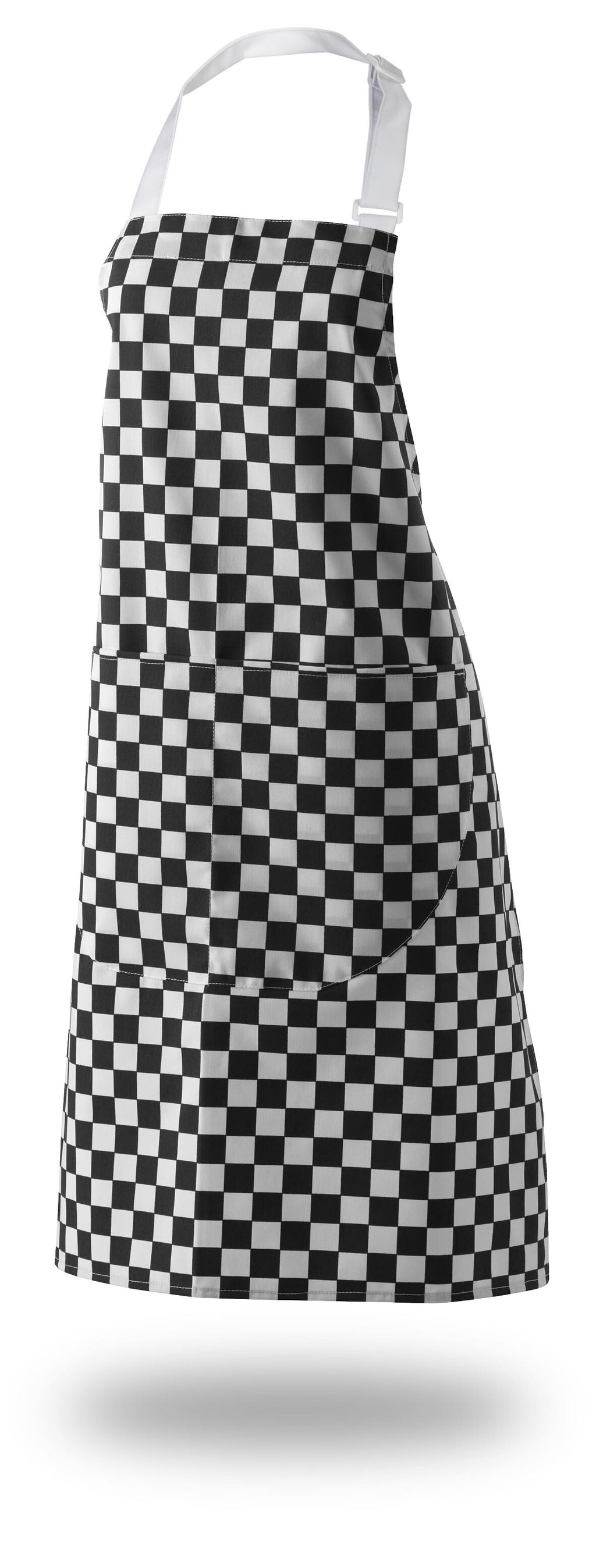 Bib Apron 28" X 33" Poly/Cotton Self Adjustable Neck Band With Pocket