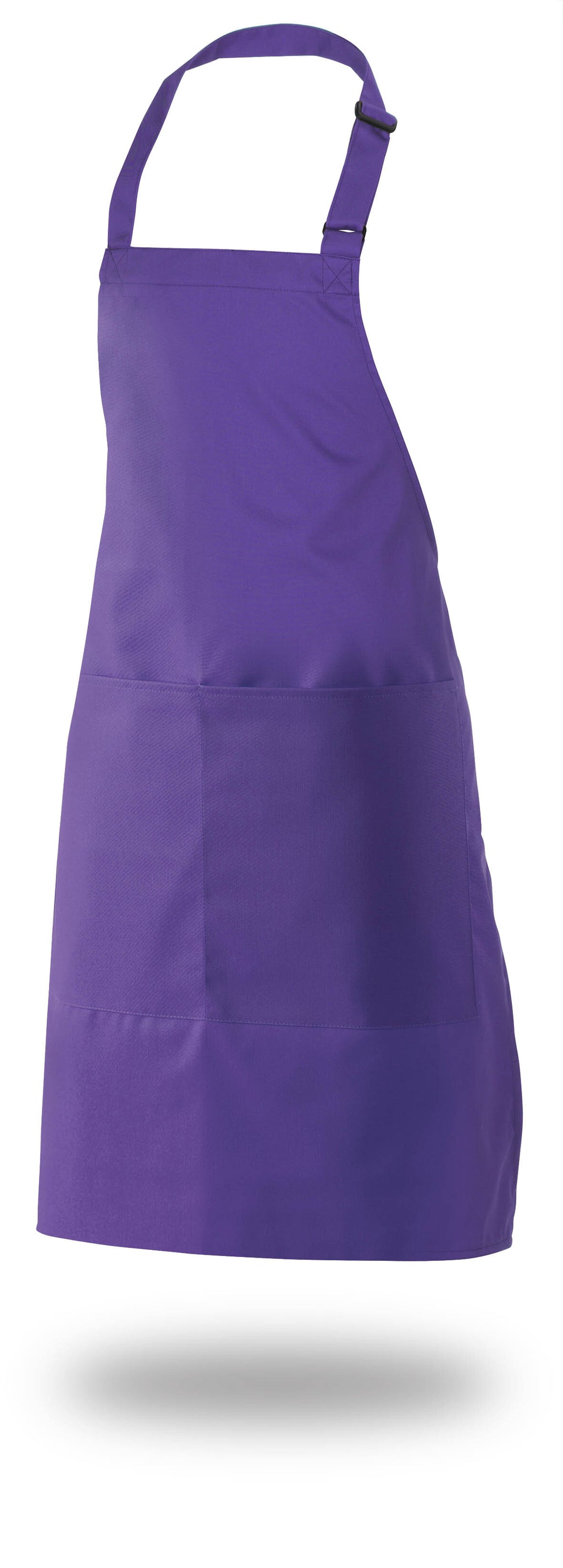 Bib Apron 28" X 33" Poly/Cotton Self Adjustable Neck Band With Pocket