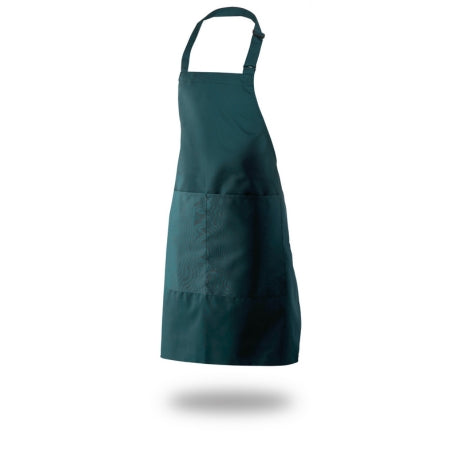 Bib Apron 28" X 33" Poly/Cotton Self Adjustable Neck Band With Pocket