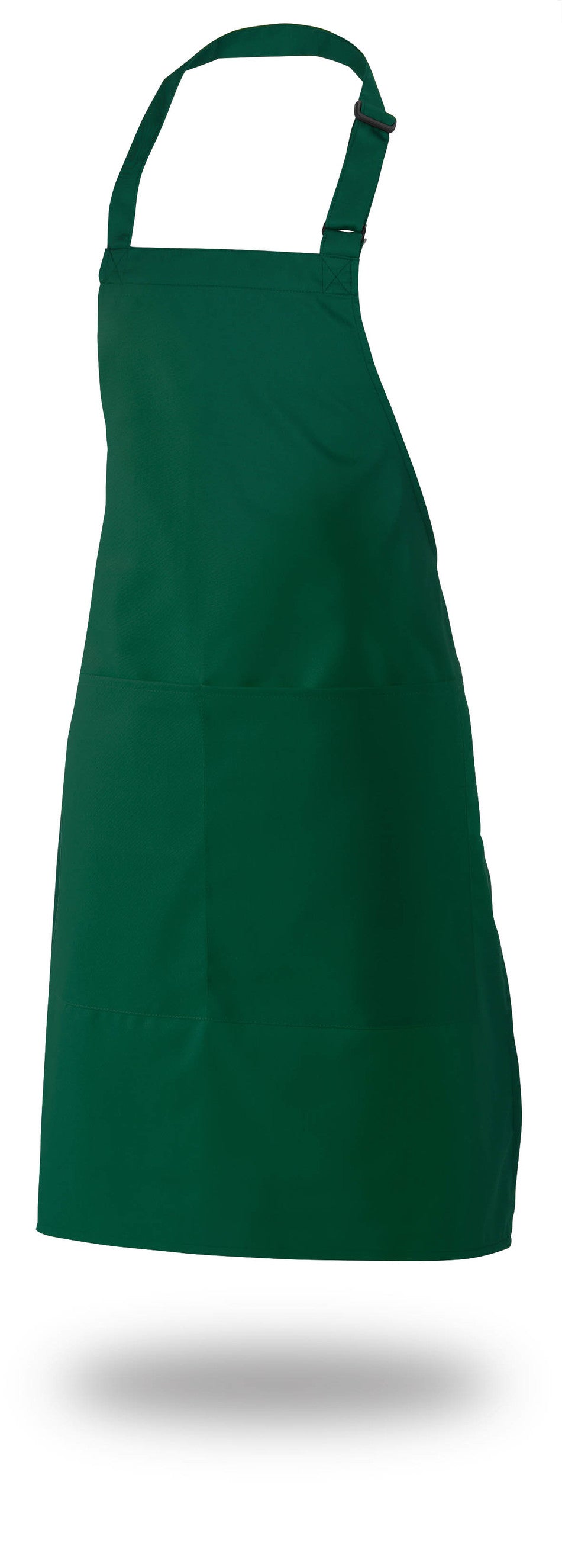 Bib Apron 34" X 33" Poly/Cotton Self Adjustable Neck Band With Pocket