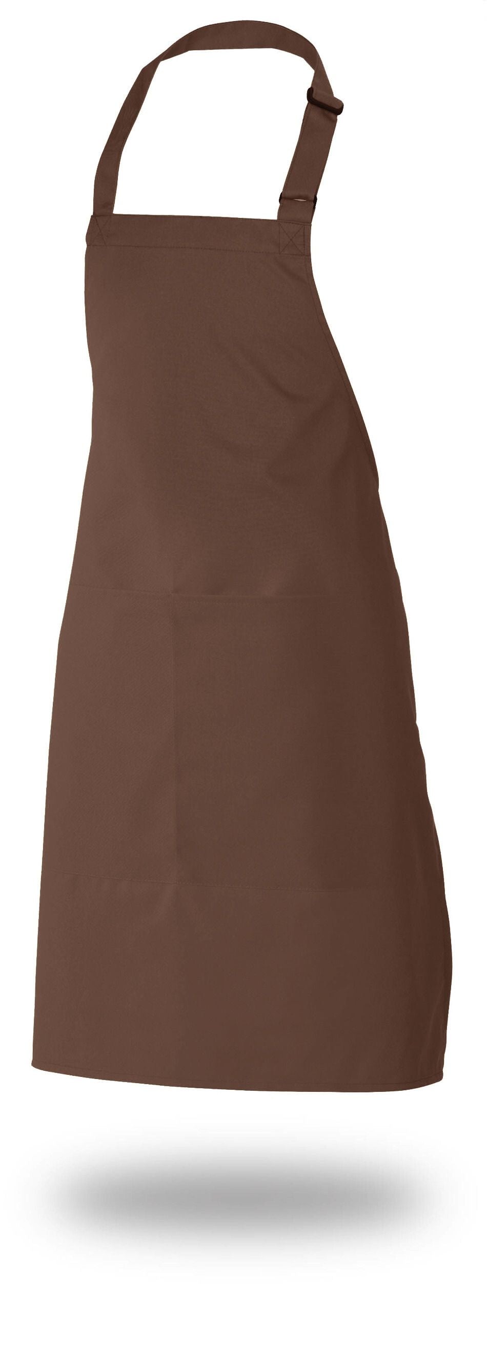 Bib Apron 34" X 33" Poly/Cotton Self Adjustable Neck Band With Pocket