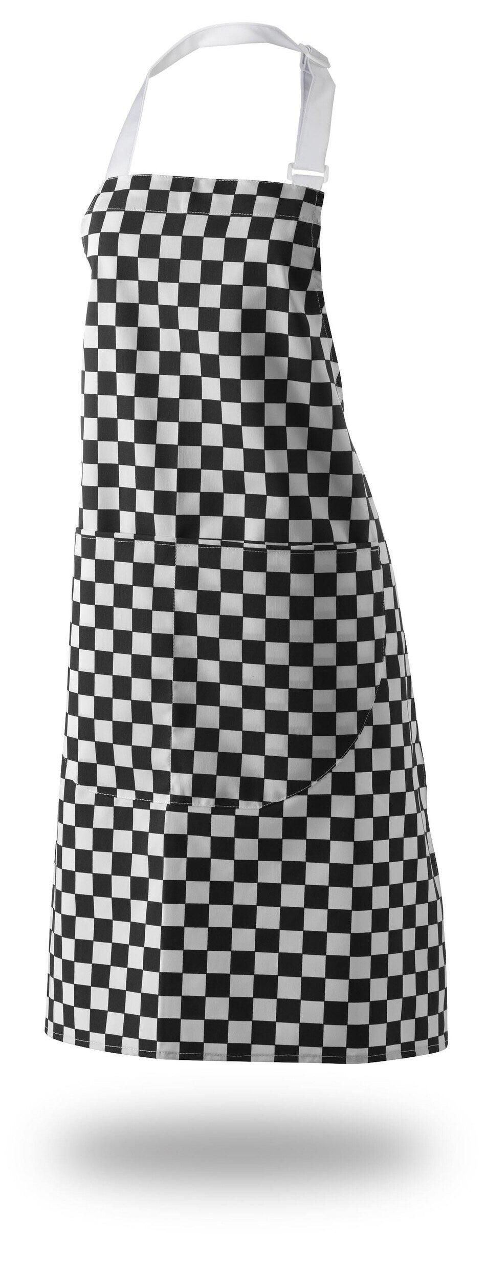 Bib Apron 34" X 33" Poly/Cotton Self Adjustable Neck Band With Pocket
