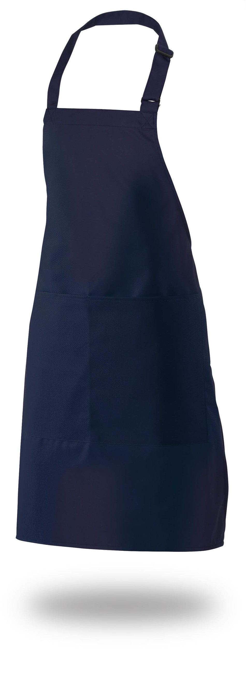 Bib Apron 34" X 33" Poly/Cotton Self Adjustable Neck Band With Pocket