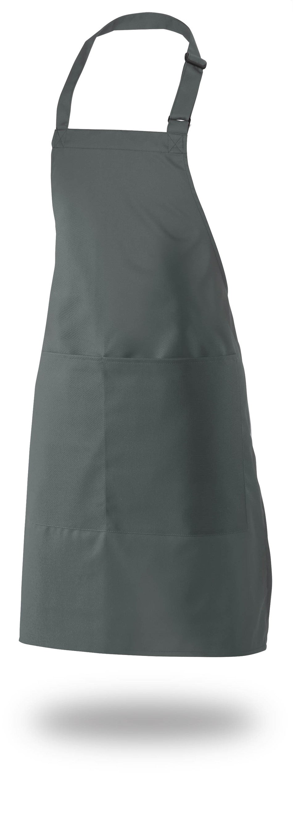 Bib Apron 34" X 33" Poly/Cotton Self Adjustable Neck Band With Pocket