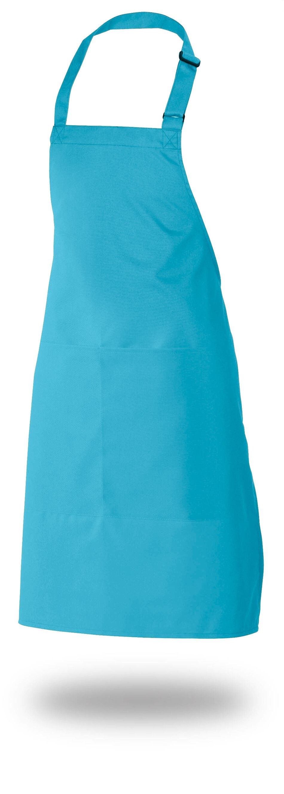 Bib Apron 34" X 33" Poly/Cotton Self Adjustable Neck Band With Pocket