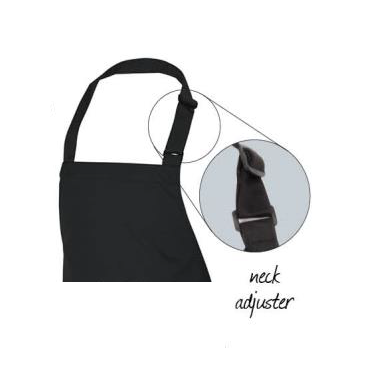 Bib Apron 34" X 33" Poly/Cotton Self Adjustable Neck Band