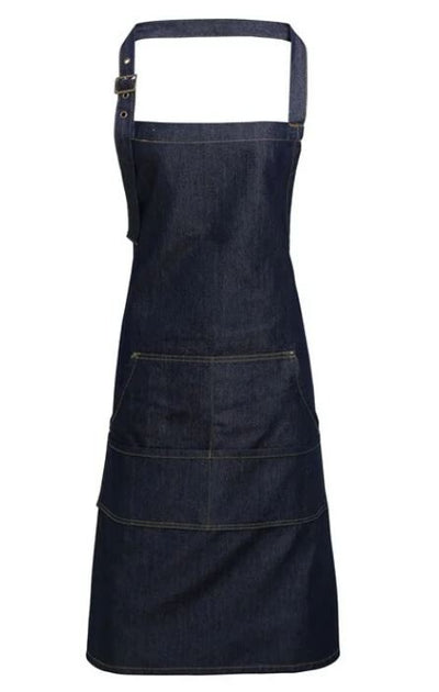 Jeans Stitch Bib Apron