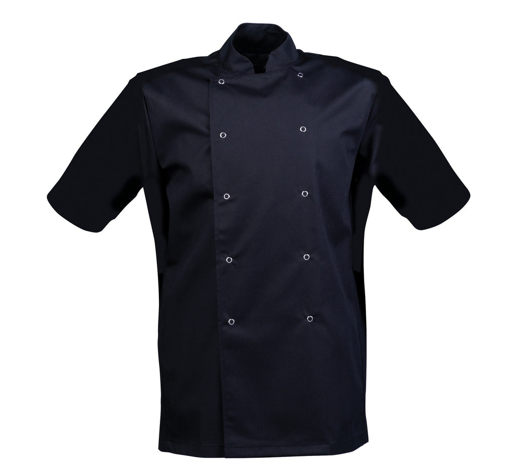 Black Windsor Chefs Jacket **Short Sleeves**