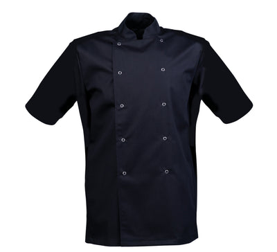 Black Windsor Chefs Jacket **Short Sleeves**