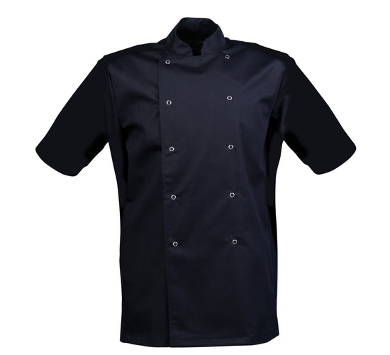 Black Windsor Chefs Jacket **Short Sleeves**
