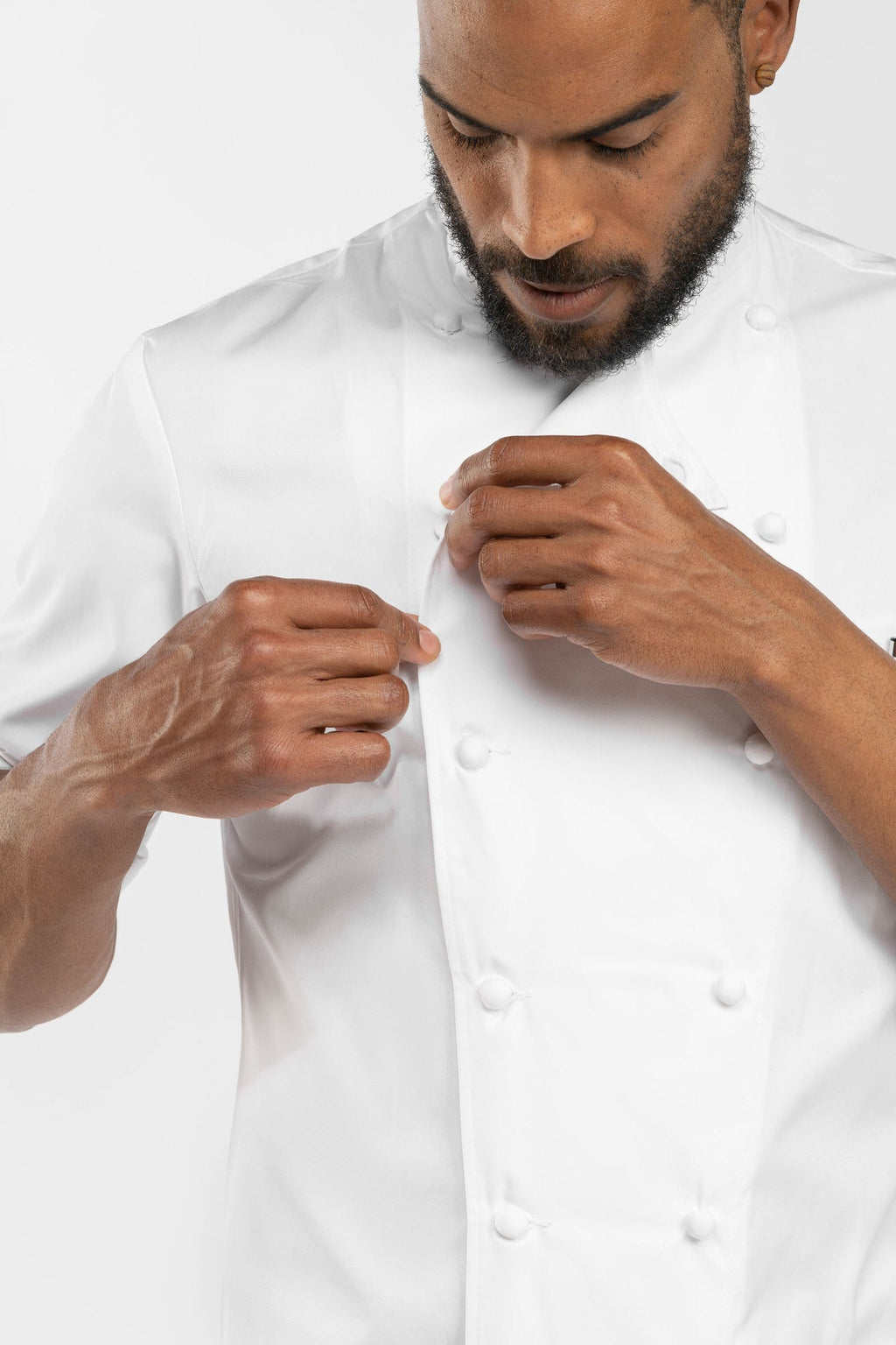 Bragard Grand Chef Jacket Cotton Stud Buttons **Short Sleeves**