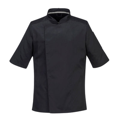 Airback Pro Chefs Jacket **Short Sleeves** Black