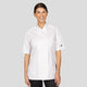 Lady's Chefs Jacket Short Sleeves White With New Capped Studs