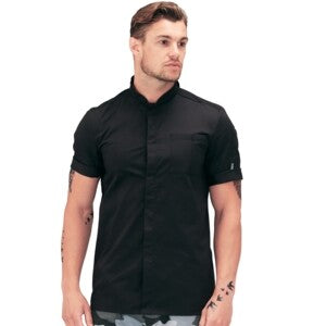 Le Chef Df118c Prep Jacket Black * Short Sleeves* With Staycool System Panels