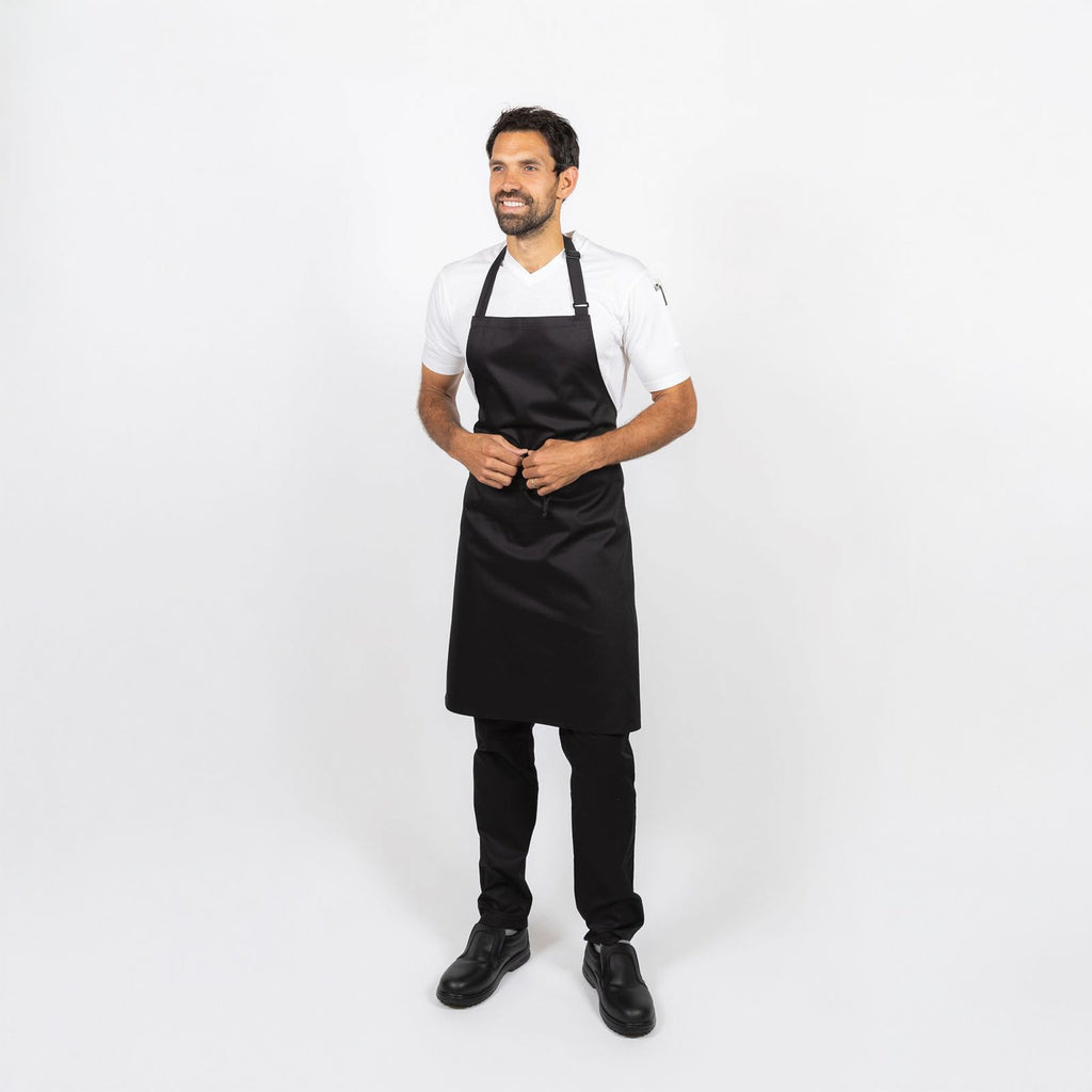 Le Chef Df76m Bib Apron Black 28" X 36"