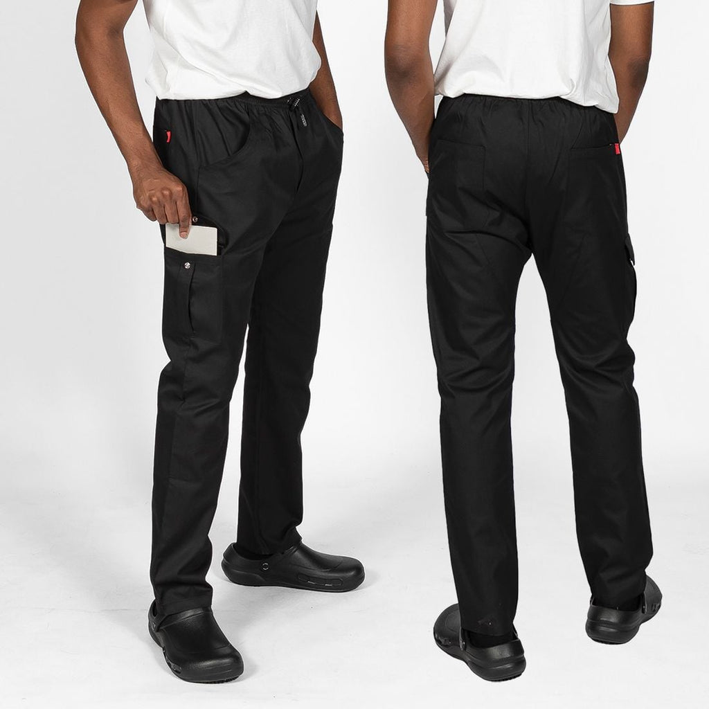 Le Chef Slim Cargo Trousers Black